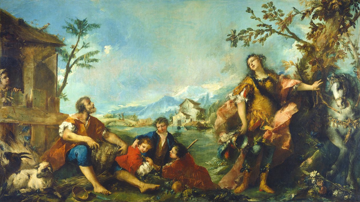 Erminia og hyrderne, 17501755 af Francesco Guardi