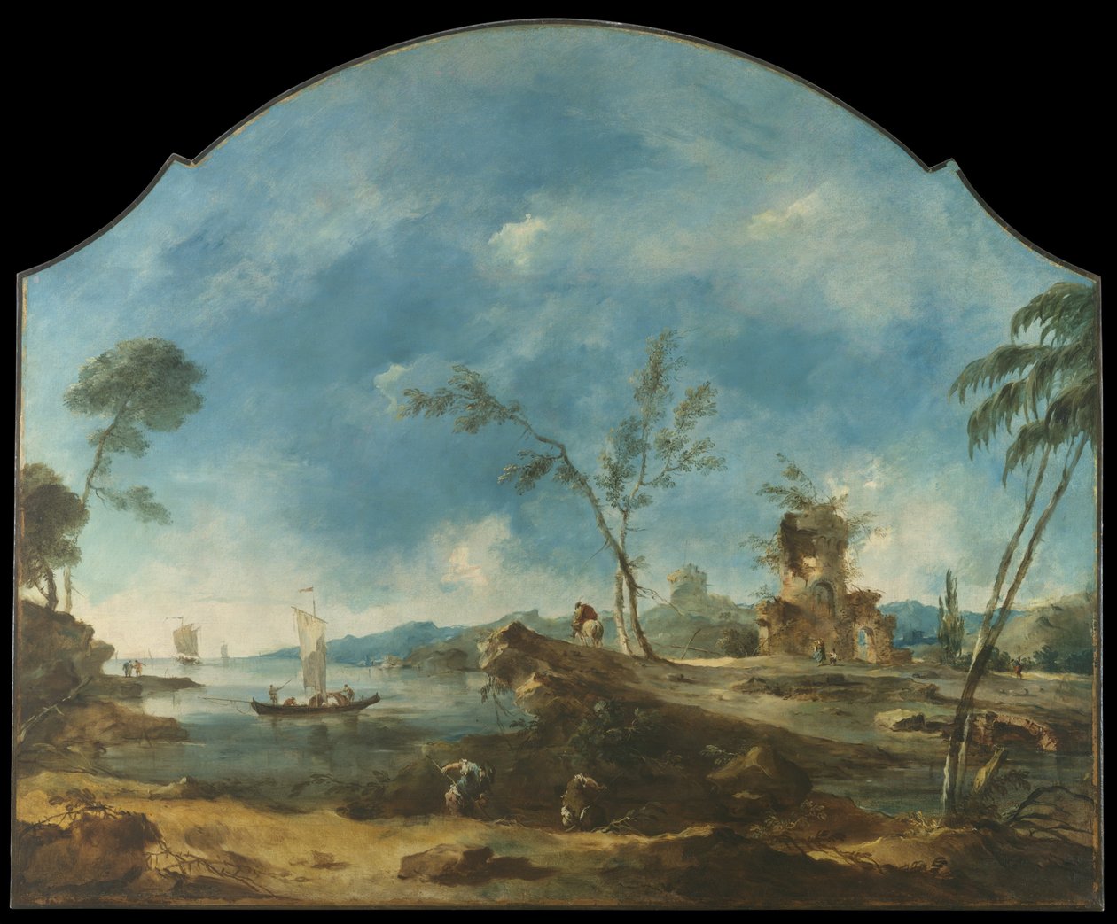 Fantastisk landskab, ca. 1765. af Francesco Guardi