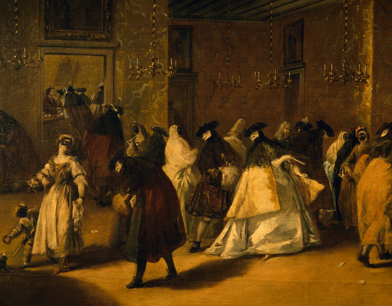 De reducerede (maskerede venetianere) af Francesco Guardi