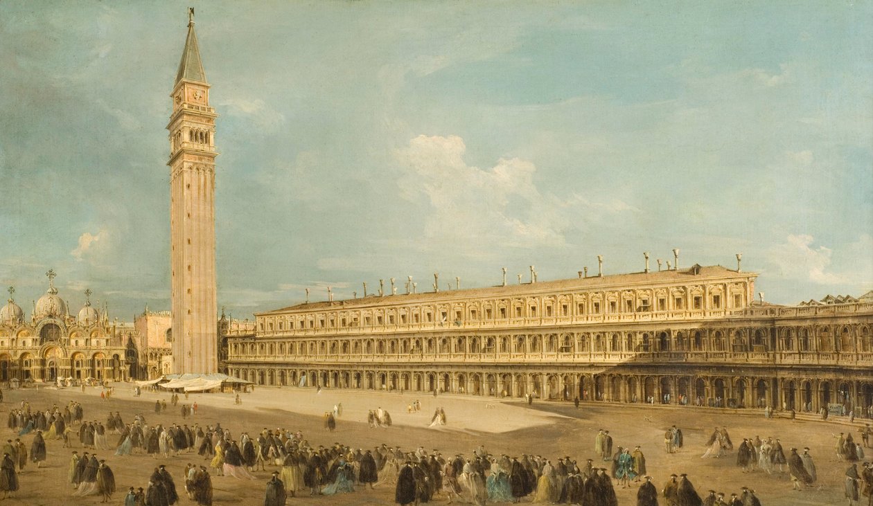 Piazza San Marco i Venedig af Francesco Guardi