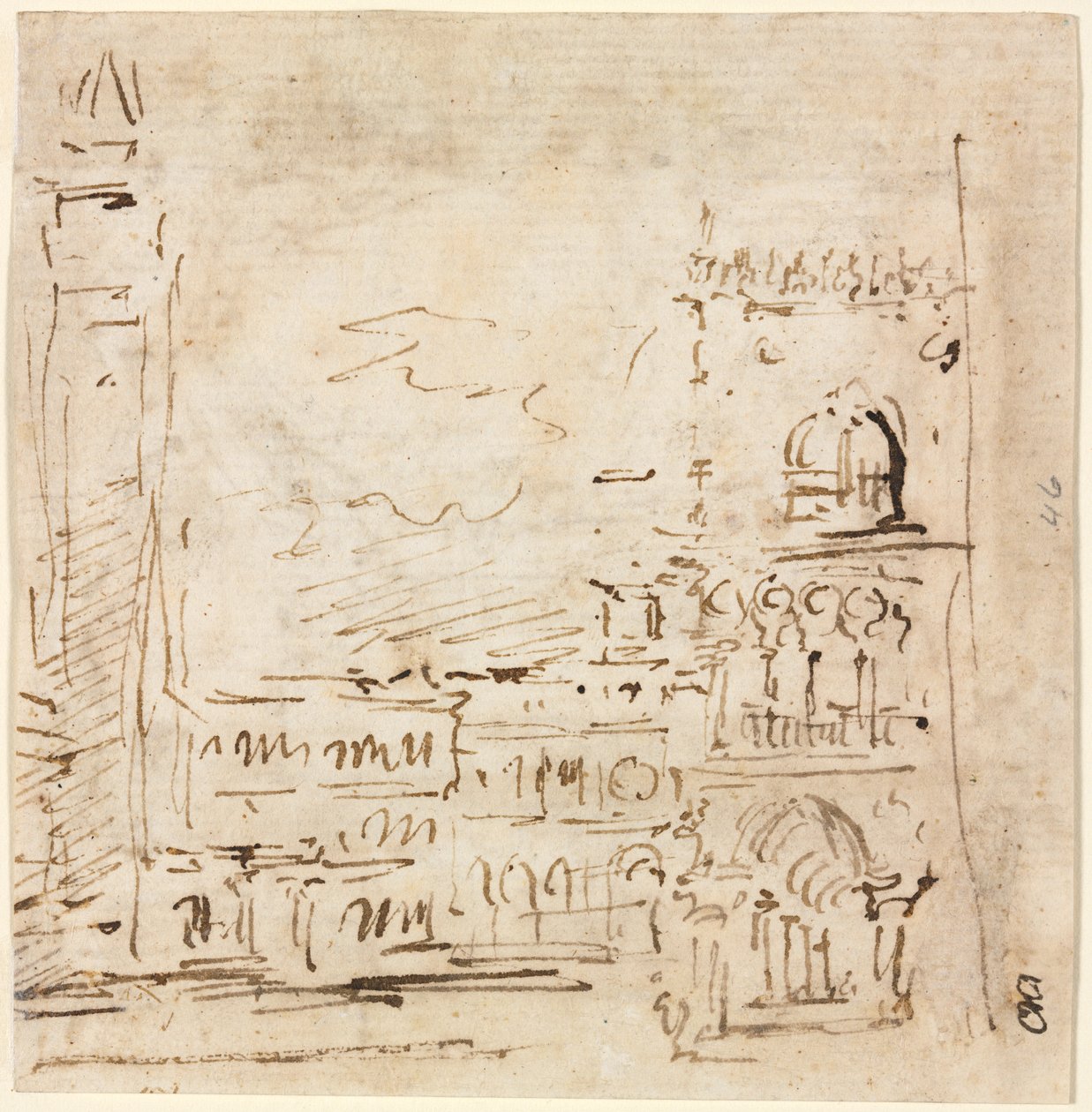 Piazza San Marco med Doges palads af Francesco Guardi