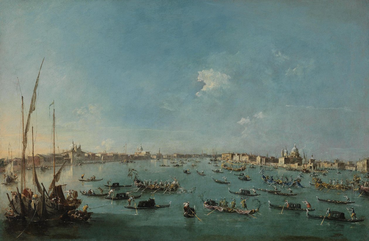 Regatta på Canale della Giudecca af Francesco Guardi