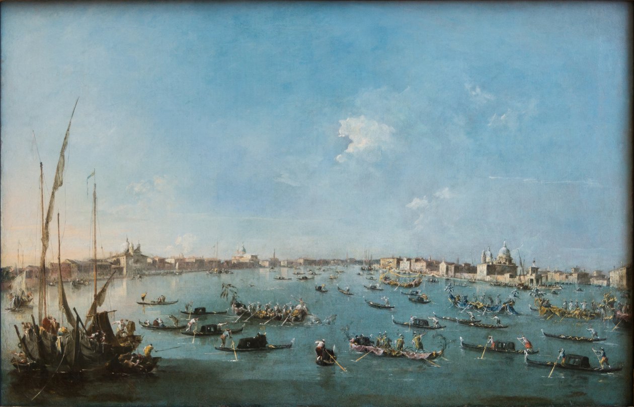 Regatta på Giudecca-kanalen af Francesco Guardi