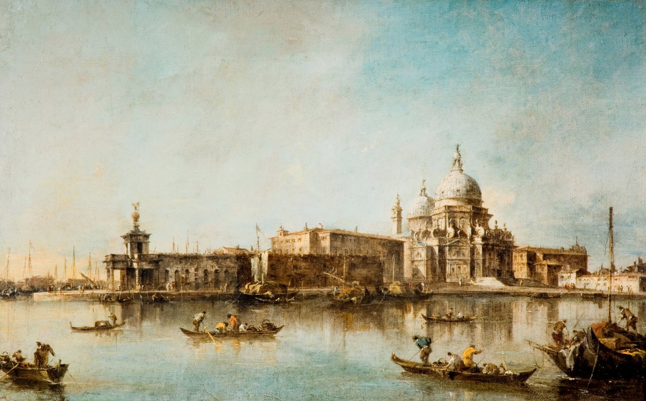 Santa Maria della Salute og Dogana, Venedig, 1760-1790. af Francesco Guardi
