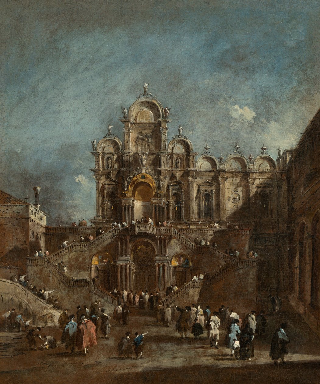 Midlertidig Tribune i Campo San Zanipolo, Venedig af Francesco Guardi