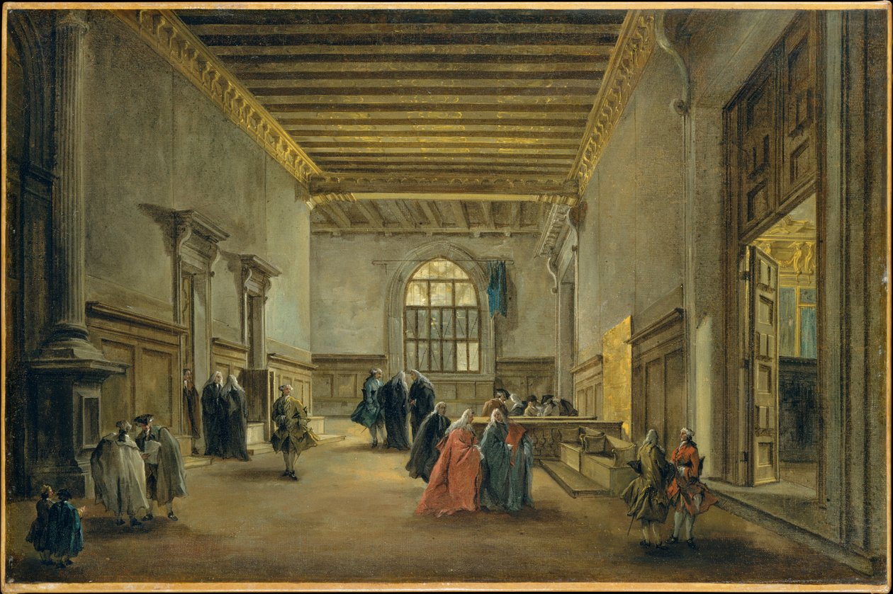 Forrummet til Sala del Maggior Consiglio af Francesco Guardi