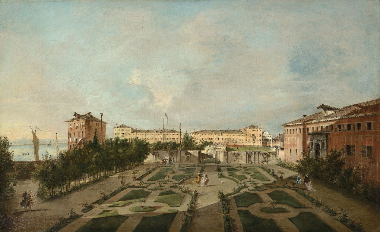 Palazzo Contarini dal Zaffos have, ca. 1770 (olie på lærred) af Francesco Guardi