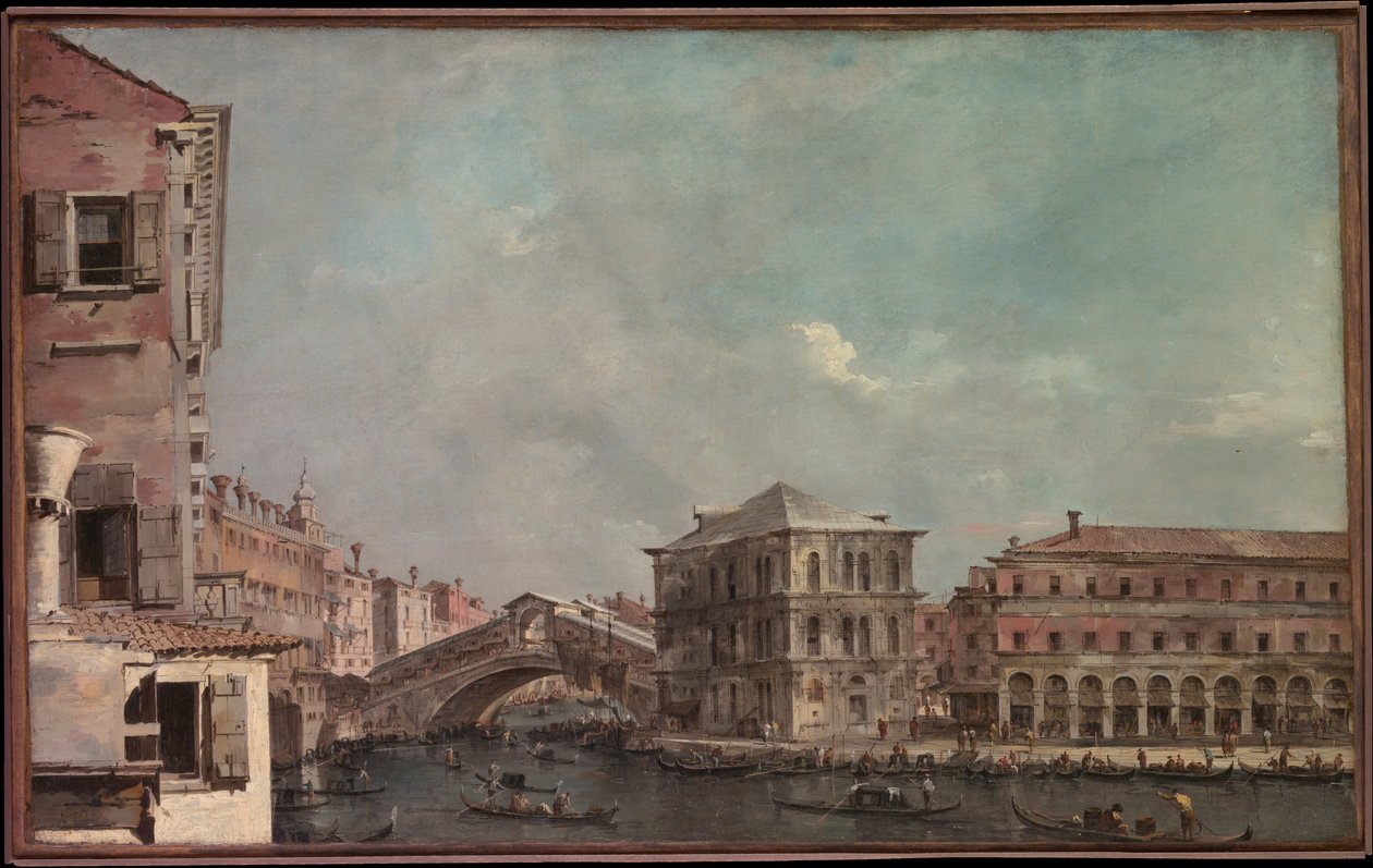 Canal Grande oven for Rialto af Francesco Guardi