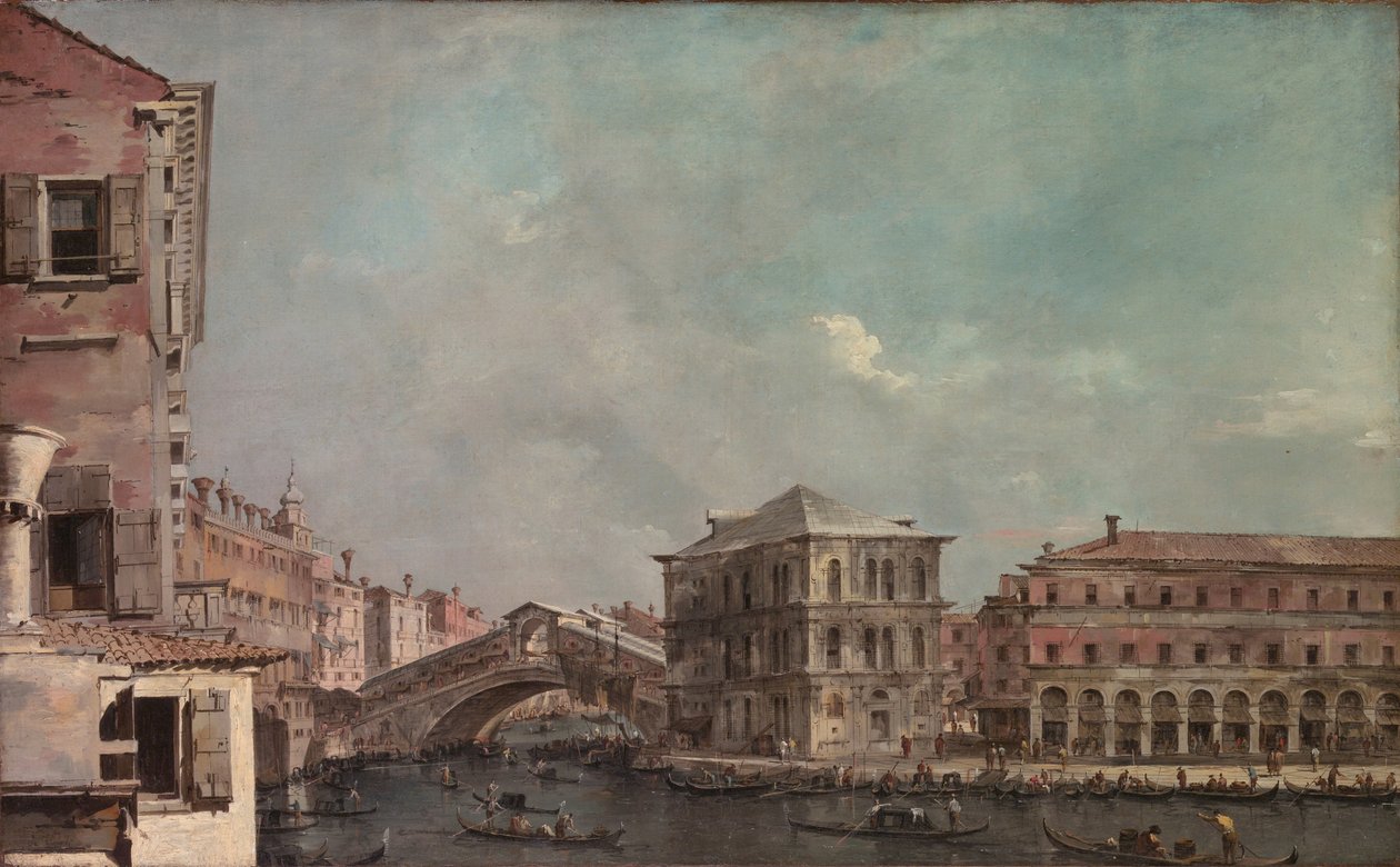 Canal Grande over Rialto, ca. 1760 (olie på lærred) af Francesco Guardi