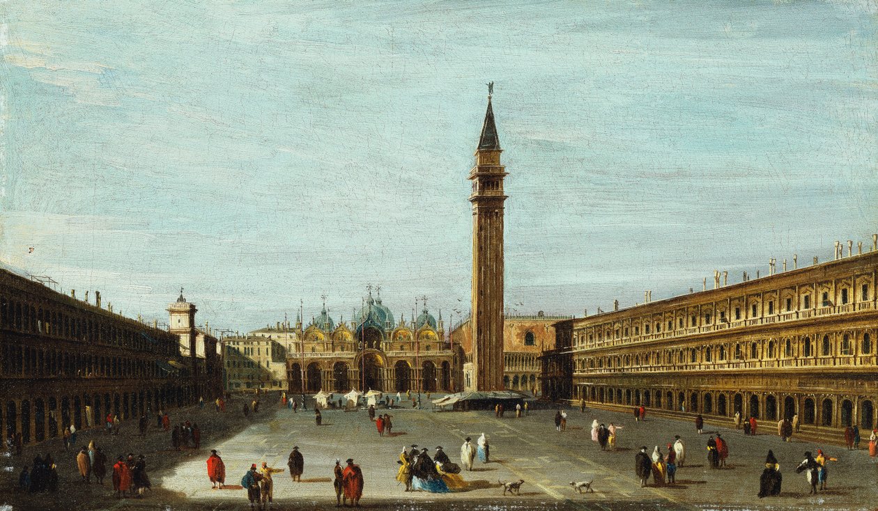 Piazza San Marco, Venedig ser mod øst, af Francesco Guardi