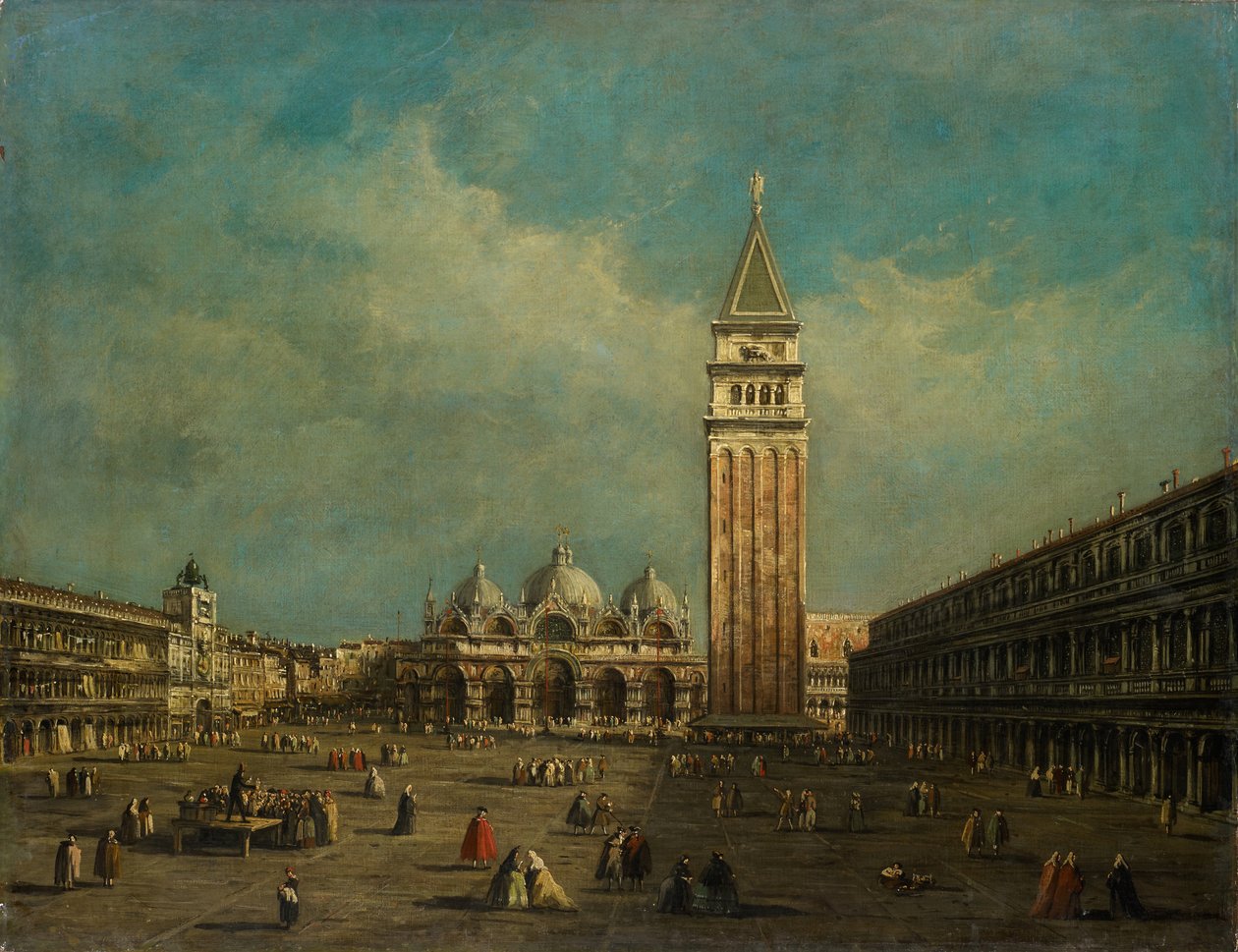 Piazza San Marco i Venedig af Francesco Guardi