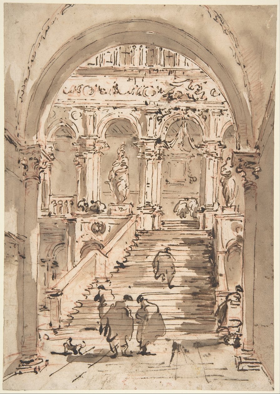 Giganternes Trappe, Dogepaladset, Venedig af Francesco Guardi