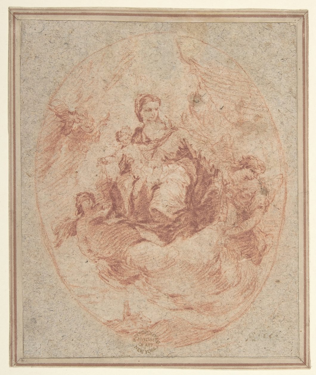 Jomfruen og barnet holder skulderblade, 1712-93. af Francesco Guardi.