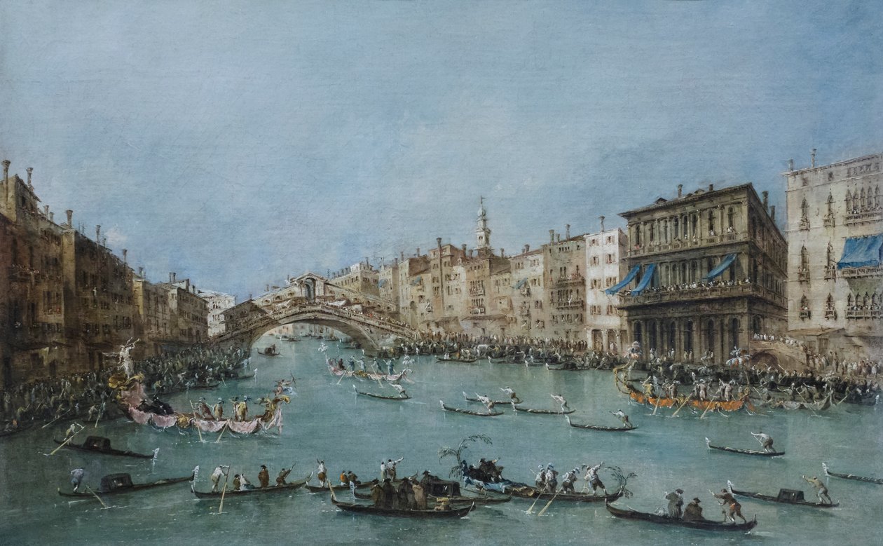 Den store kanal nær Rialtobroen af Francesco Guardi