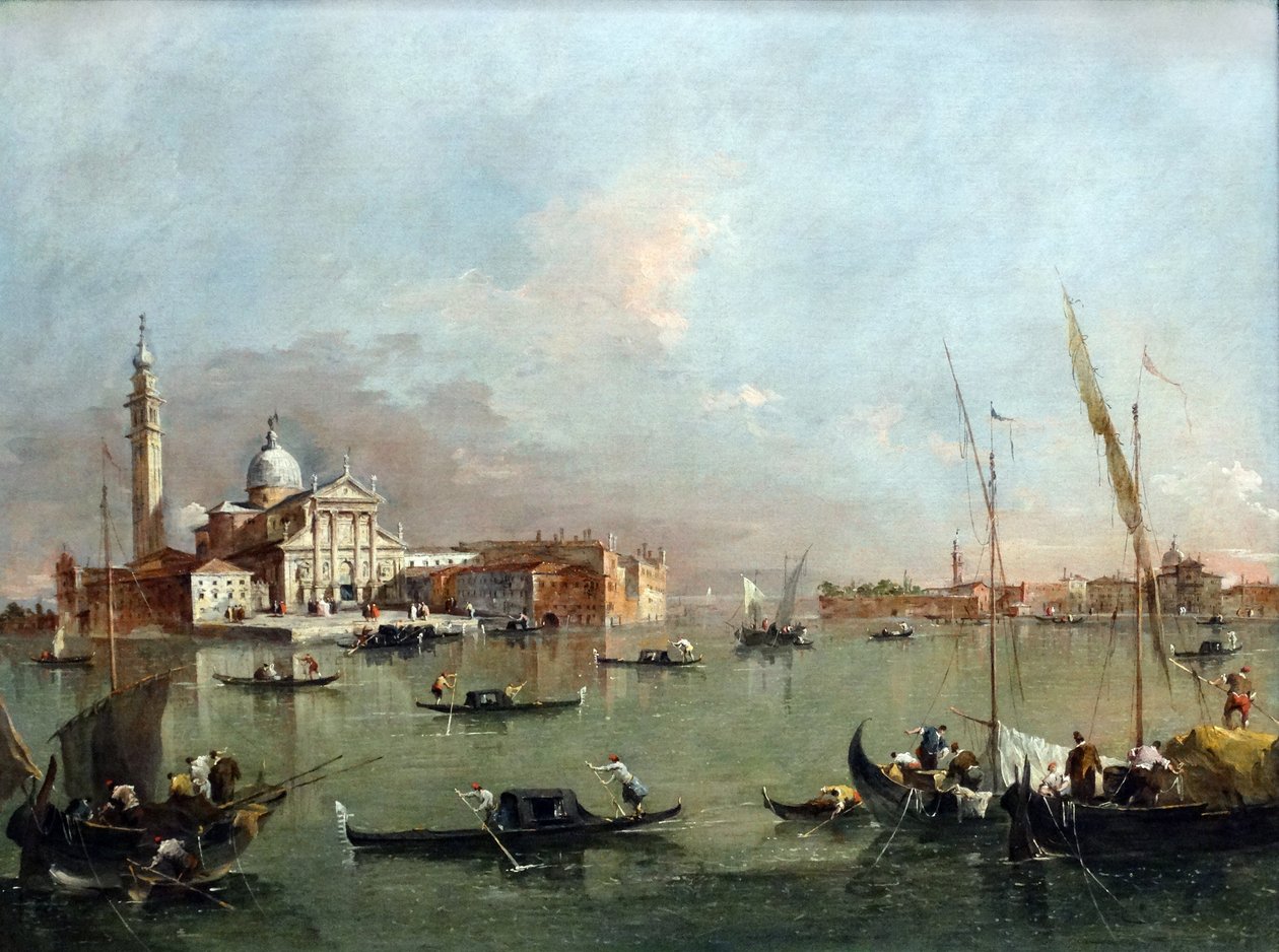 Venedig: San Giorgio Maggiore med Giudecca og Zitelle af Francesco Guardi af Francesco Guardi