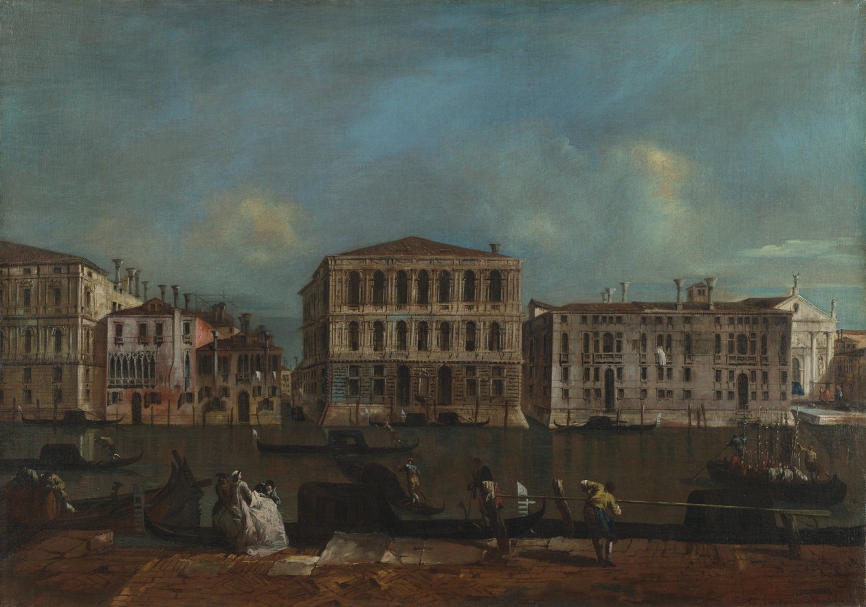 Venedig. Canal Grande med Palazzo Pesaro, 1755-1760 af Francesco Guardi