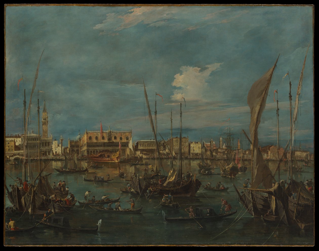 Venedig set fra Bacino di San Marco af Francesco Guardi