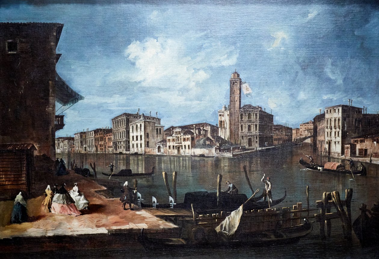 Venedig, Canal Grande med San Geremia, Palazzo Labia og indgangen til Cannaregio af Francesco Guardi