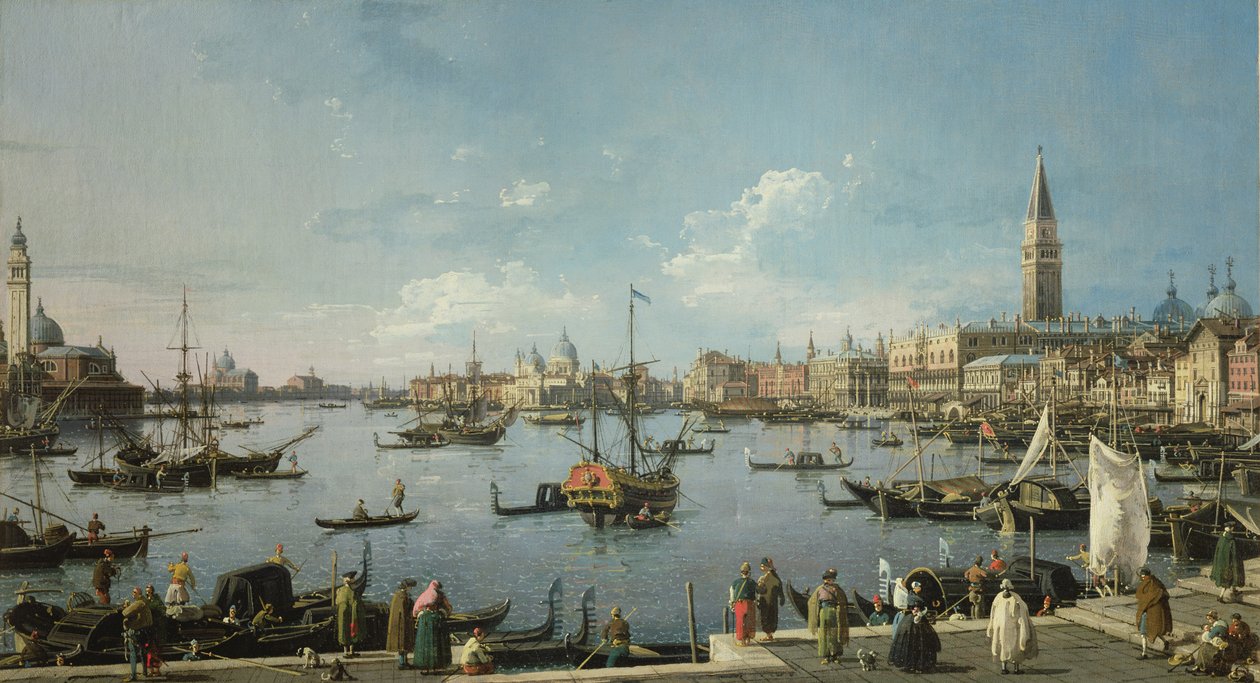 Udsigt over Bacino di San Marco, Venedig af Francesco Guardi
