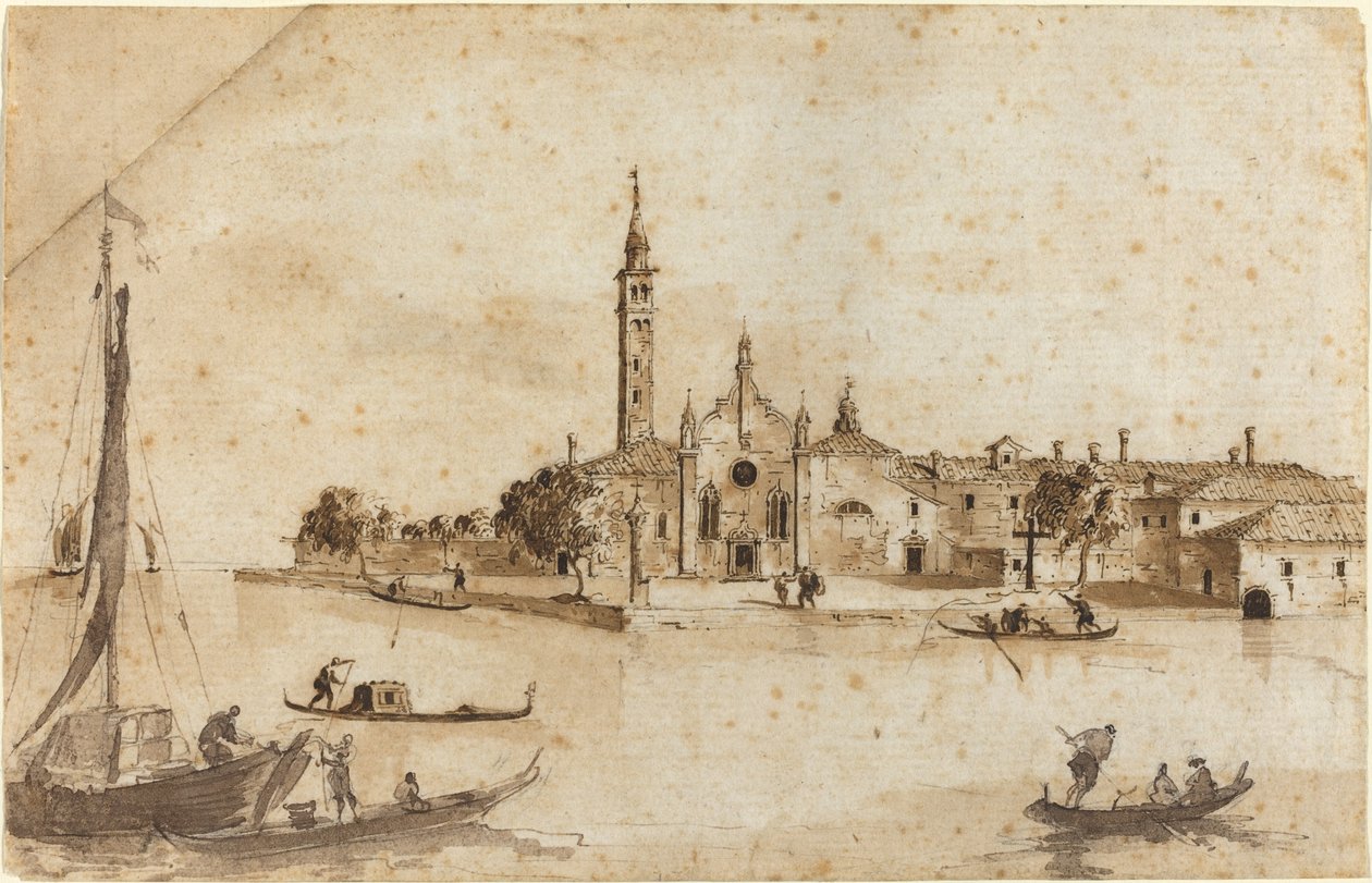 Øen Madonna della Grazia af Francesco Guardi and Giacomo Guardi