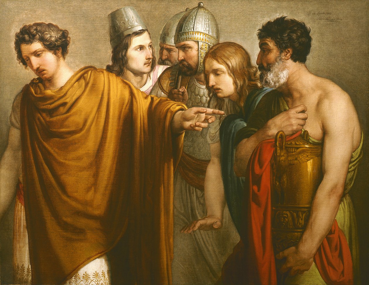 Abradatas (Abradates, Abradate) død af Hayez, Francesco (1791-1882). Olie på lærred af Francesco Hayez