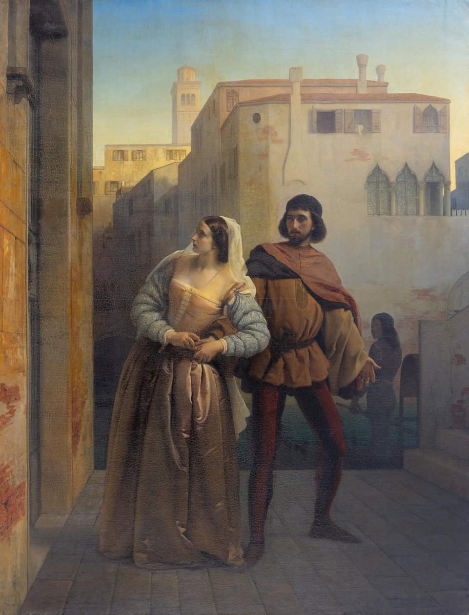 Bianca Capellos flugt fra Venedig af Francesco Hayez
