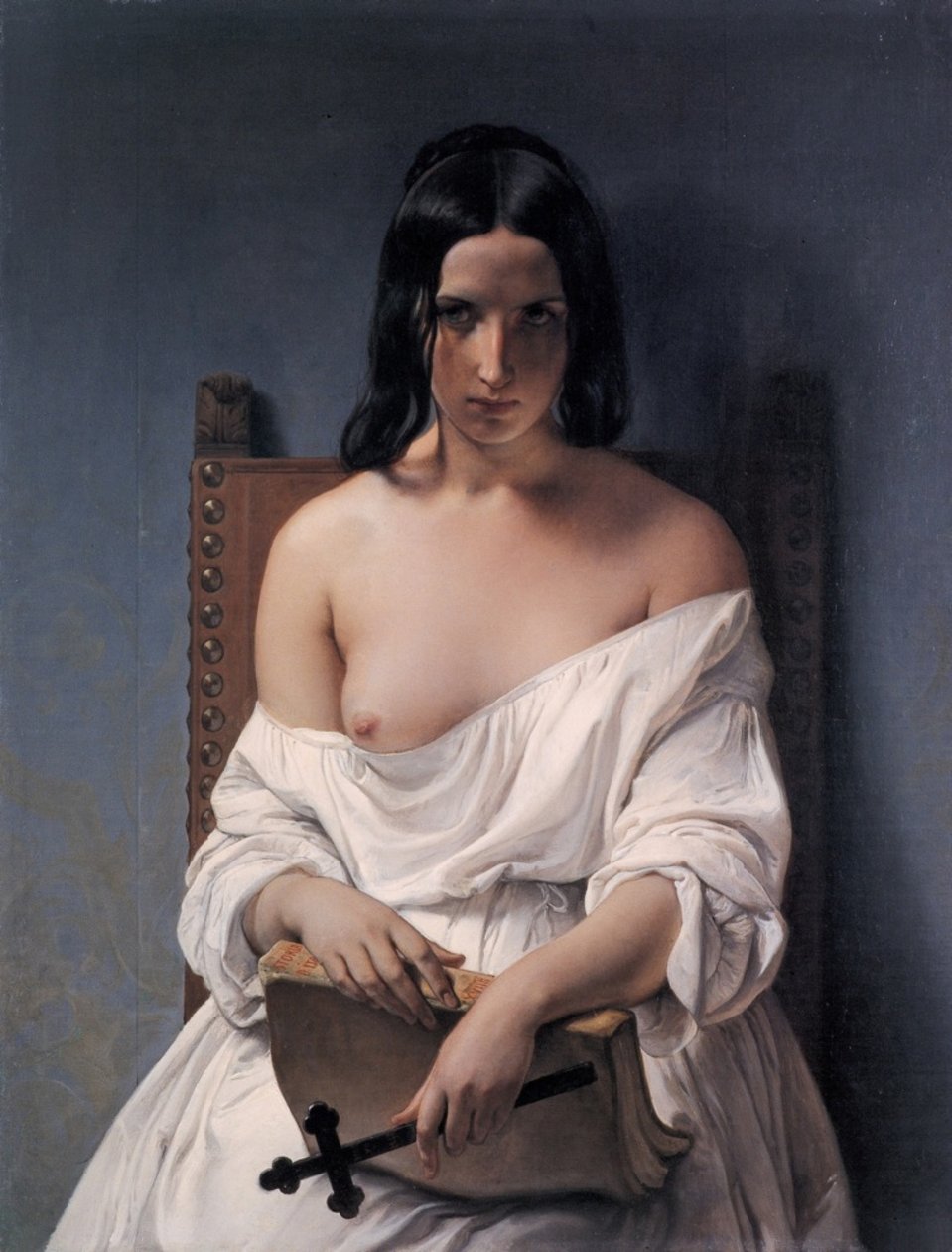 Italiensk:  La Meditazione Meditation om Italiens historie af Francesco Hayez