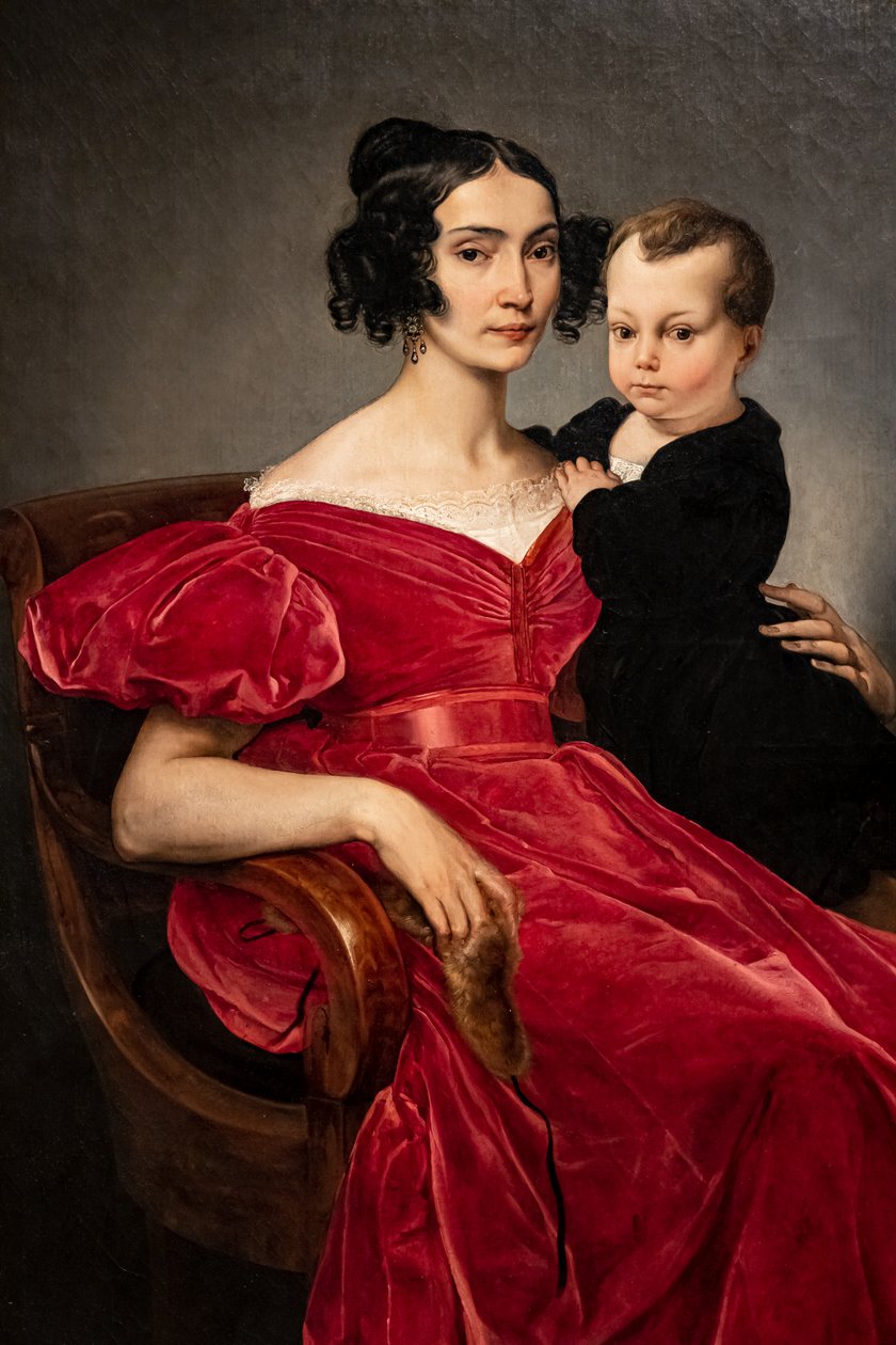 Portræt af grevinde Teresa Zumali Marisili og hendes søn Giuseppe af Francesco Hayez