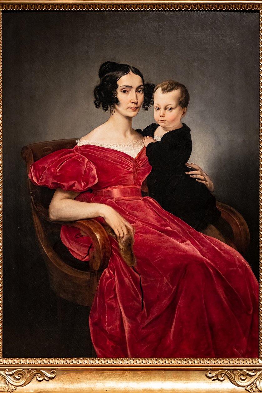 Portræt af grevinde Teresa Zumali Marisili og hendes søn Giuseppe af Francesco Hayez