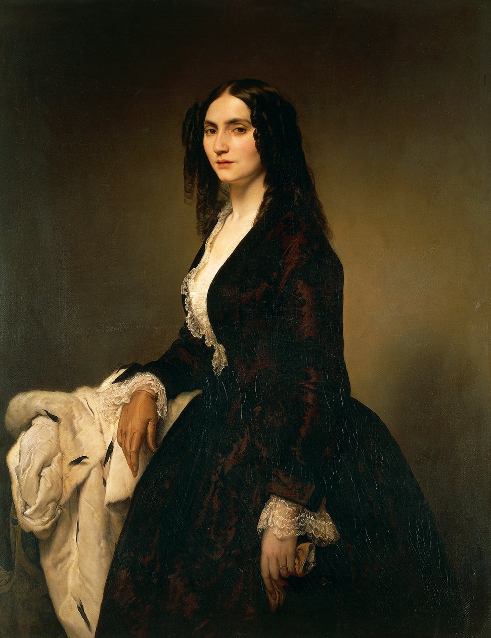 Portræt af fru Matilde Juva Branca, af Francesco Hayez (1791-1882), olie på lærred af Francesco Hayez