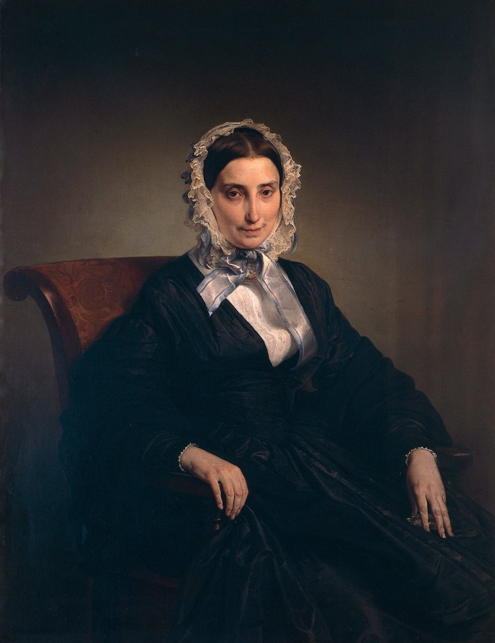 Portræt af Teresa Borri (anden hustru til Alessandro Manzoni) af Francesco Hayez (1791-1882) af Francesco Hayez