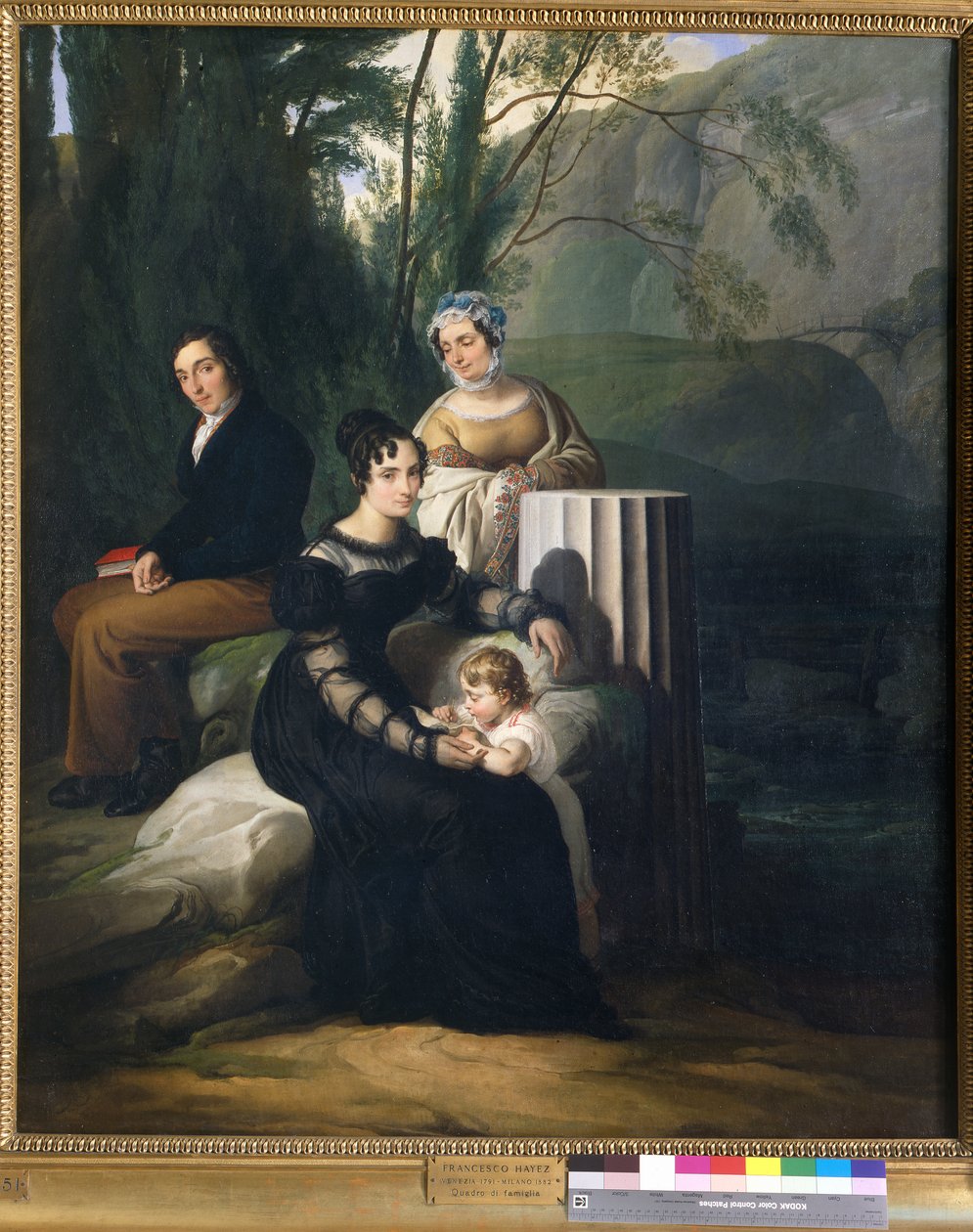 Portræt af familien Borri Stampa af Francesco Hayez