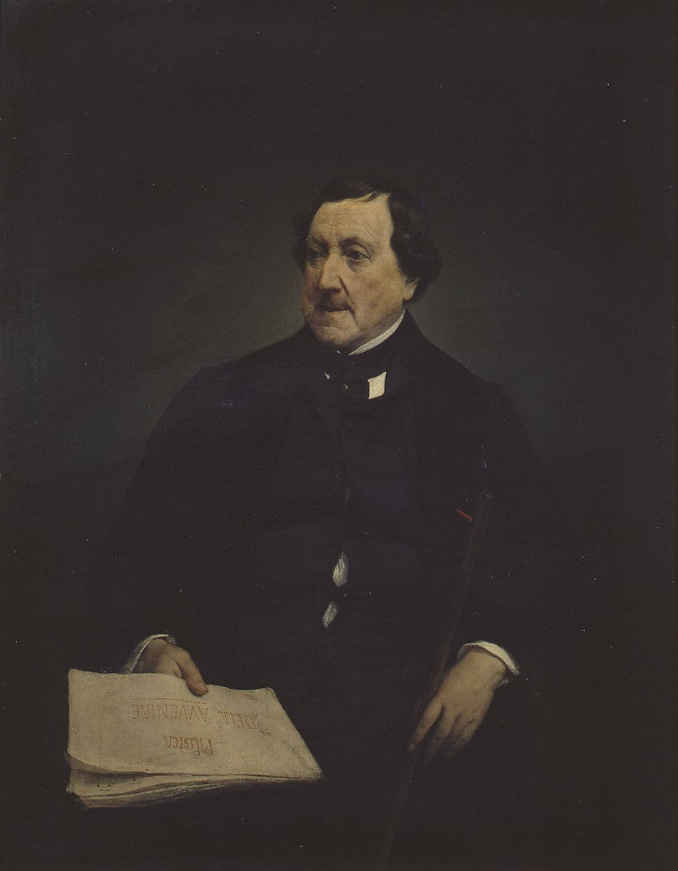 Portræt af komponisten Gioachino Antonio Rossini 1792-1868 af Francesco Hayez