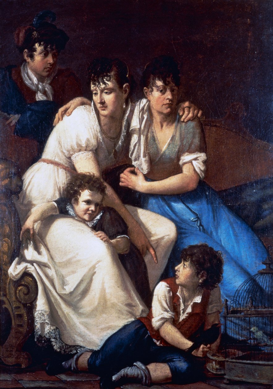 Portræt af malerens familie af Francesco Hayez