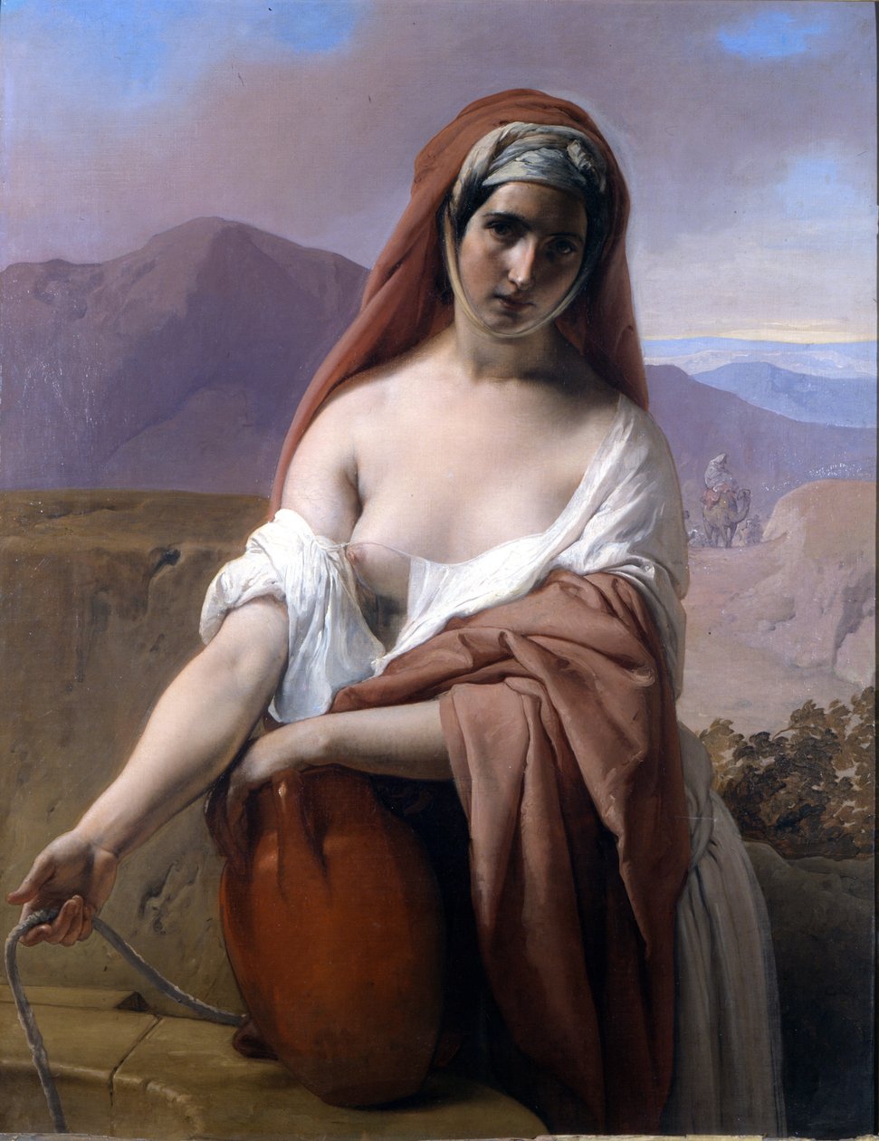 Rebecca ved brønden. Maleri af Francesco Hayez. Brera Akademi. Milano af Francesco Hayez