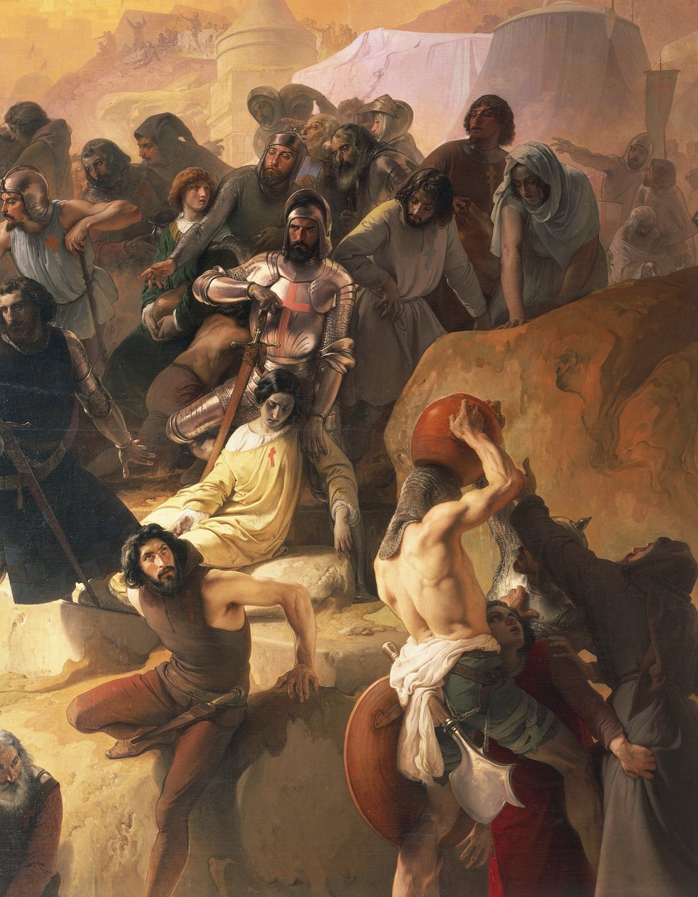 Tørsten led af de første korsfarere i Jerusalem, af Francesco Hayez, detaljer af Francesco Hayez