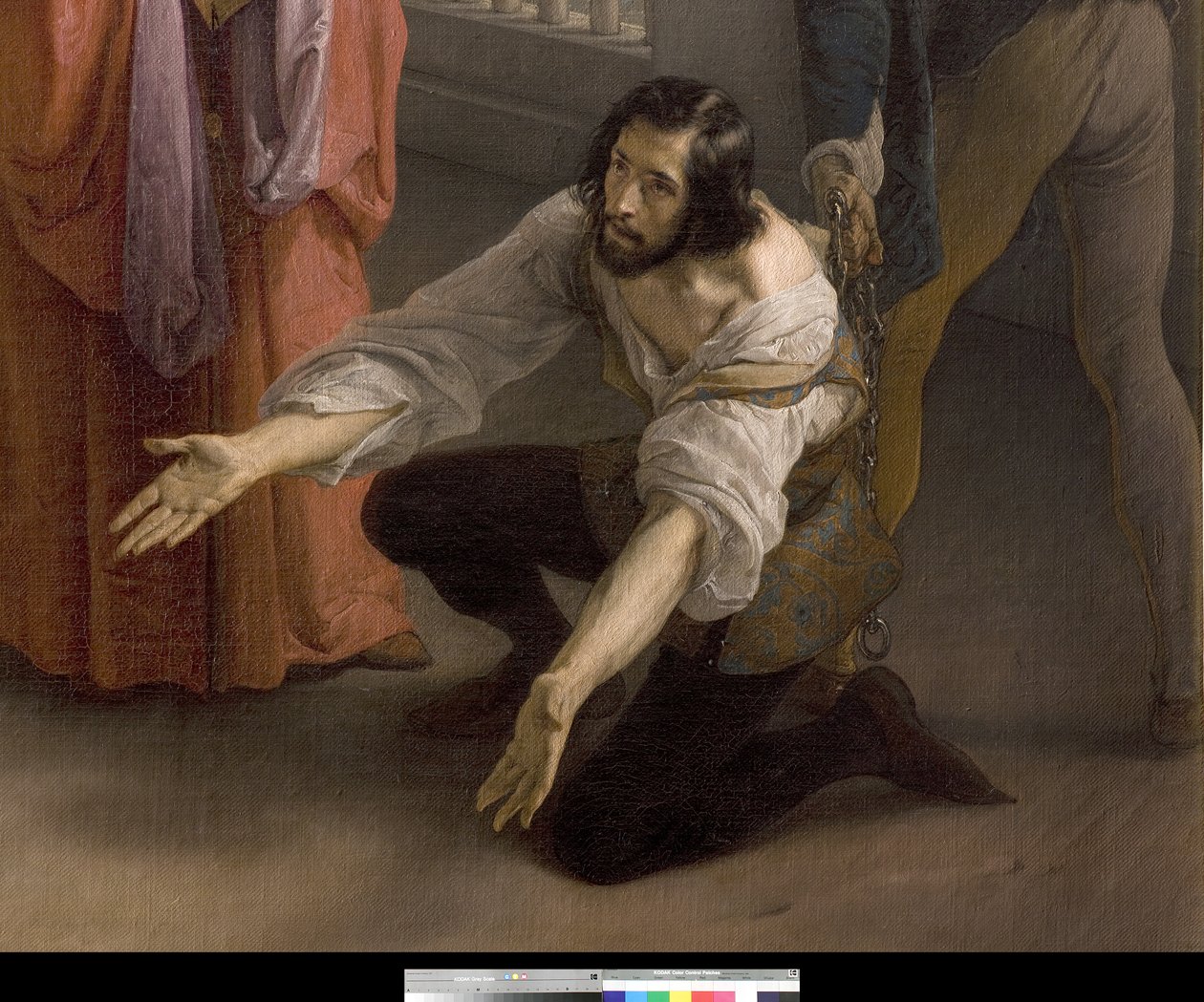 Det sidste møde mellem Jacopo Foscari og hans familie før han blev forvist, 1838-40 af Francesco Hayez