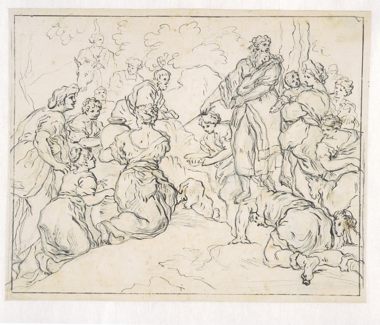 Moses slår klippen af Francesco La Marra