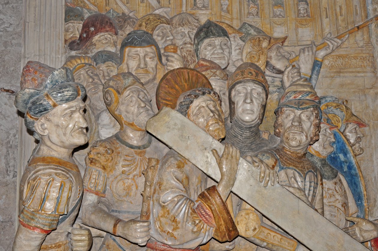 Frankrig, Avignon, Palace des Papes (1334), marmorudskæring af korsets vej fra Celestine-klosteret i Avignon af Francesco Laurana (bestillet 1478) af Francesco Laurana