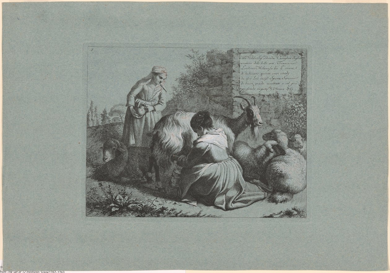 Planche 1, fra sættet med 12 pastoralscener af Francesco Londonio