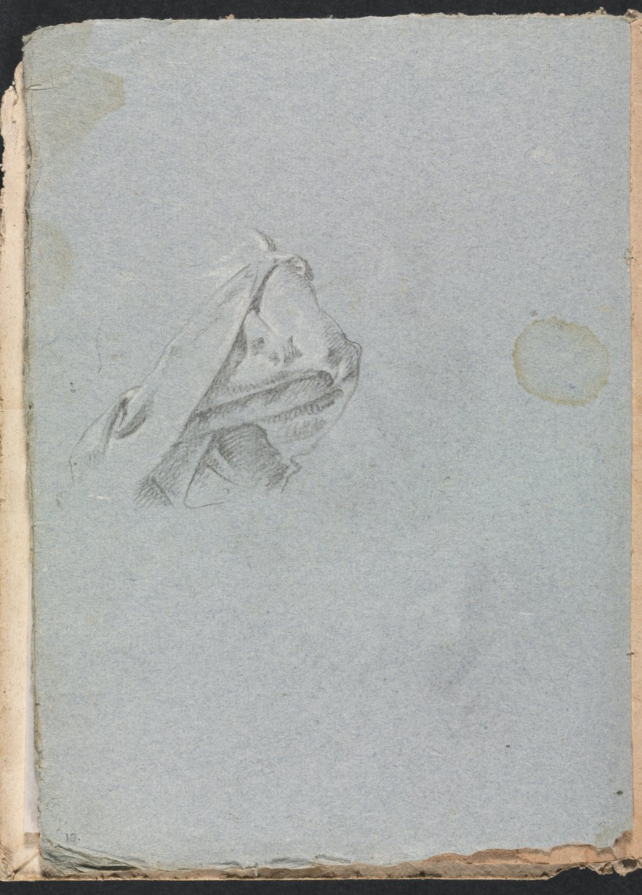 Verona Skitsebog: Draperistudie side 10, 1760. af Francesco Lorenzi