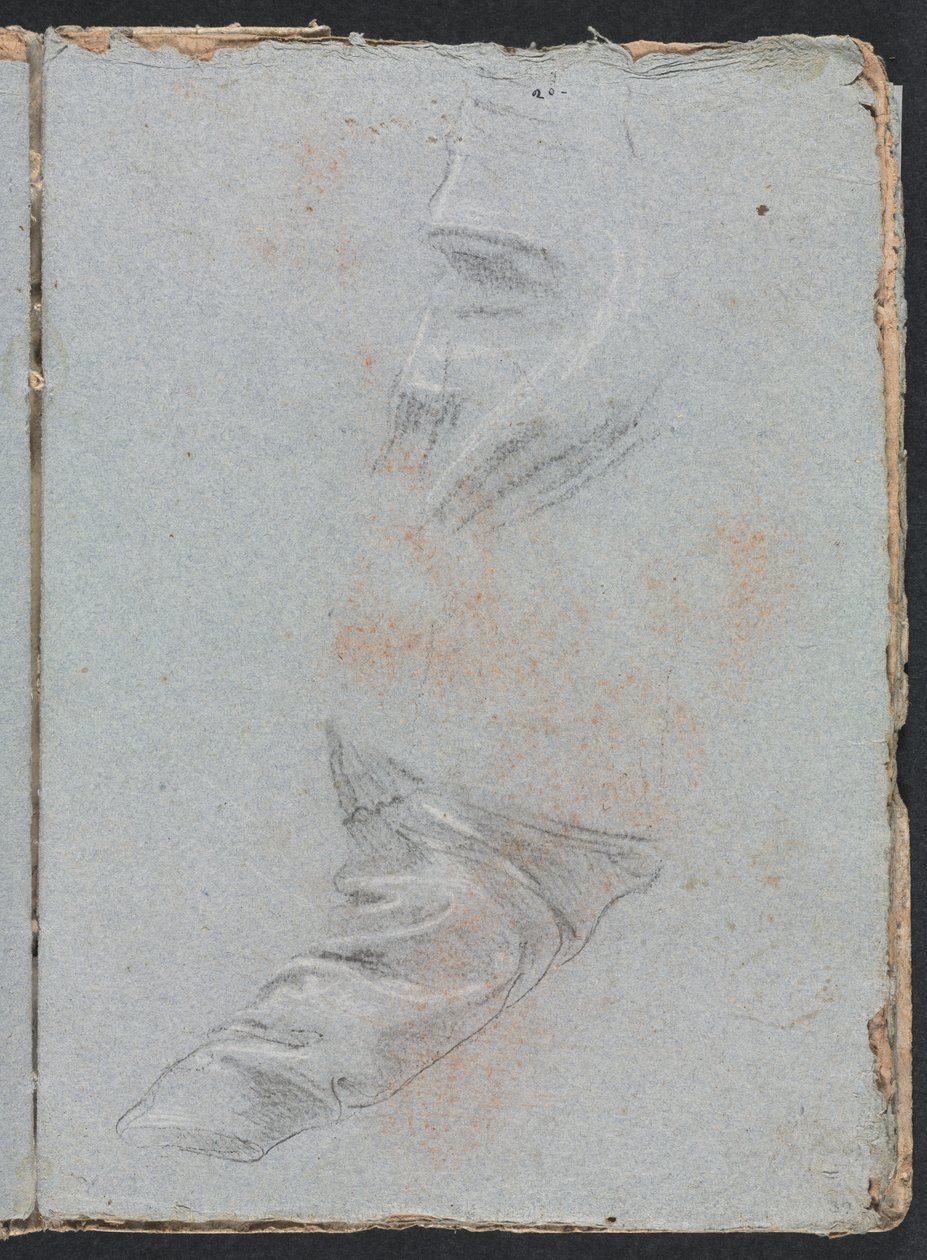 Verona Skitsebog: Draperistudie side 39, 1760. af Francesco Lorenzi