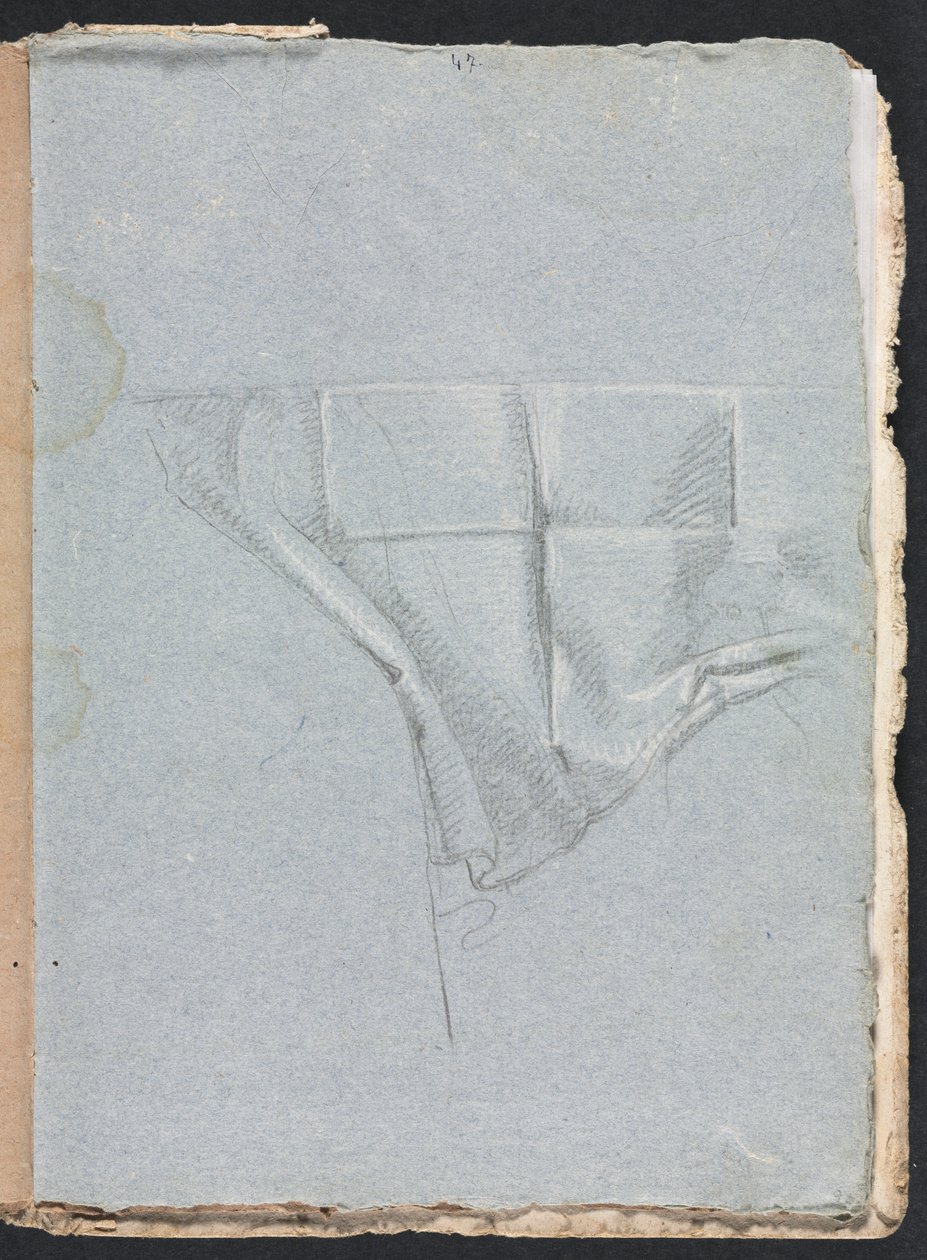 Verona Skitsebog: Draperistudie side 93, 1760. af Francesco Lorenzi