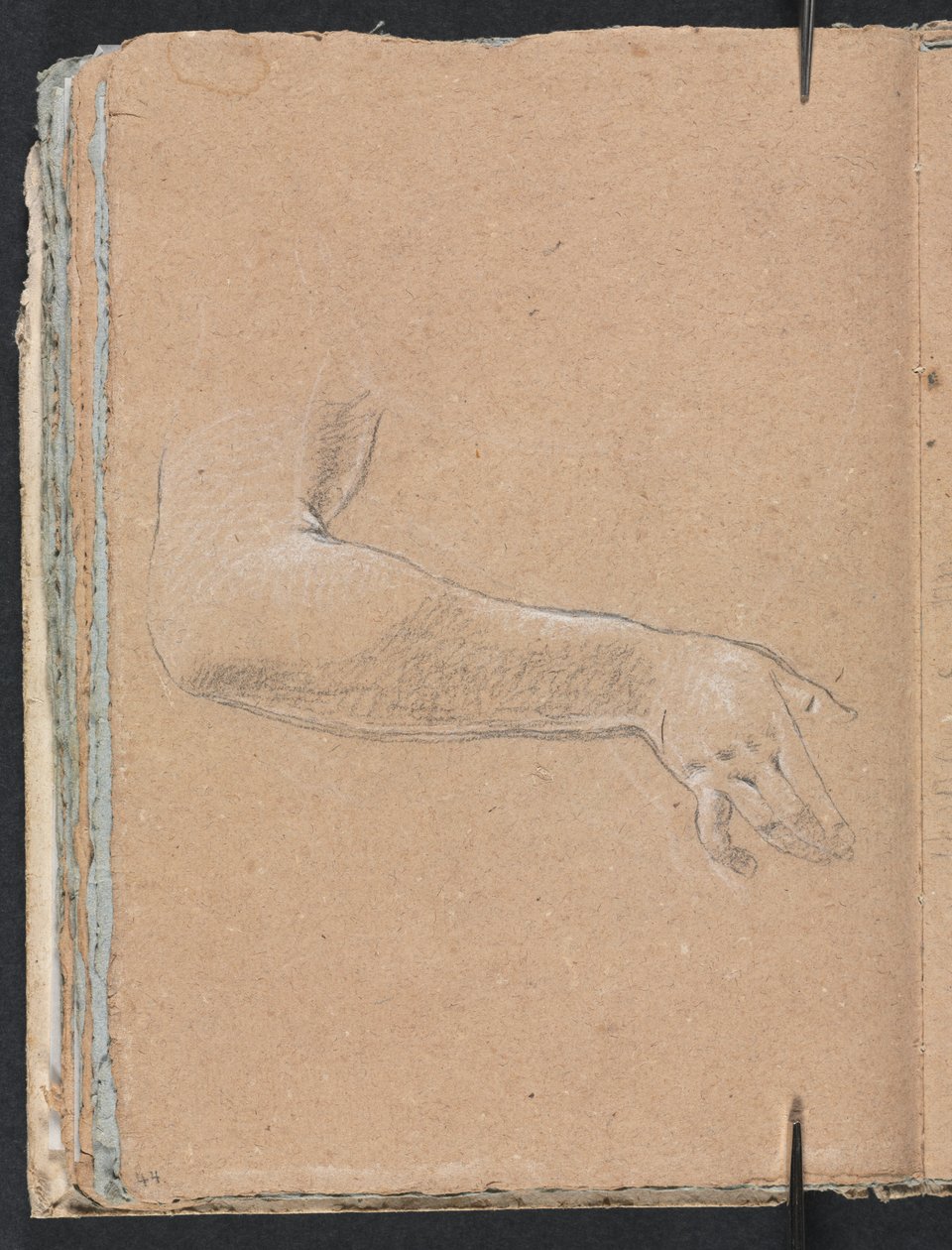 Verona Skitsebog: Kvindehøjre arm og hånd side 44, 1760. af Francesco Lorenzi