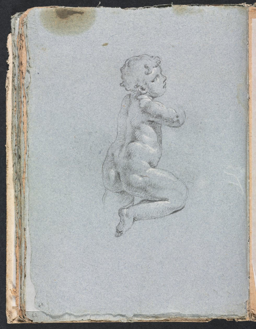 Verona Skitsebog: Putto på profilside 64, 1760. af Francesco Lorenzi