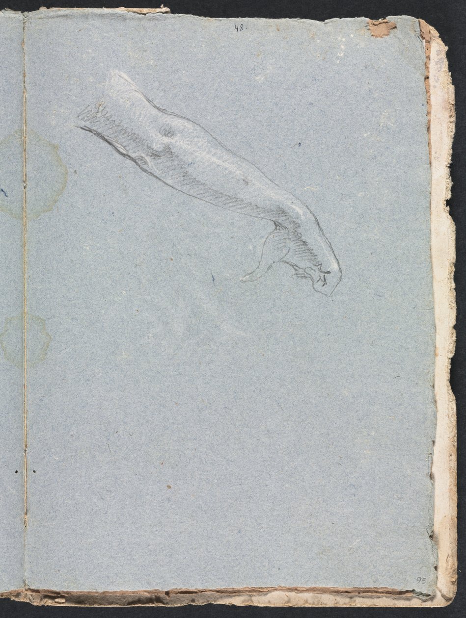 Verona Skitsebog: Højre arm og hånd side 95, 1760. af Francesco Lorenzi