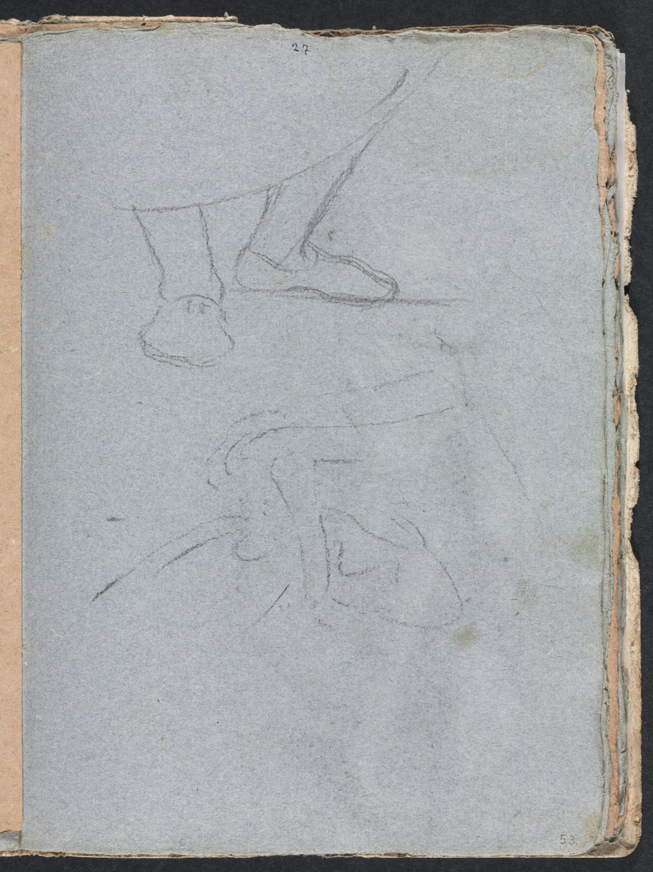 Verona Skitsebog: Studie af fødder side 53, 1760. af Francesco Lorenzi