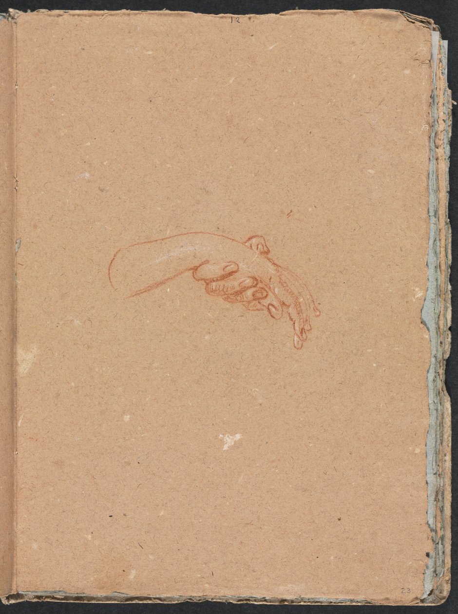 Verona Sketchbook: Study of hands side 23, 1760. af Francesco Lorenzi