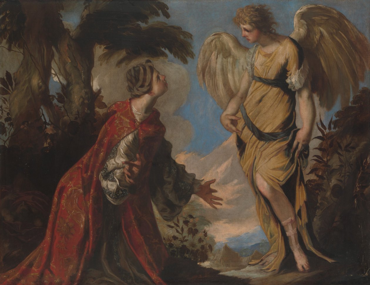 Hagar og englen, ca. 1657. af Francesco Maffei