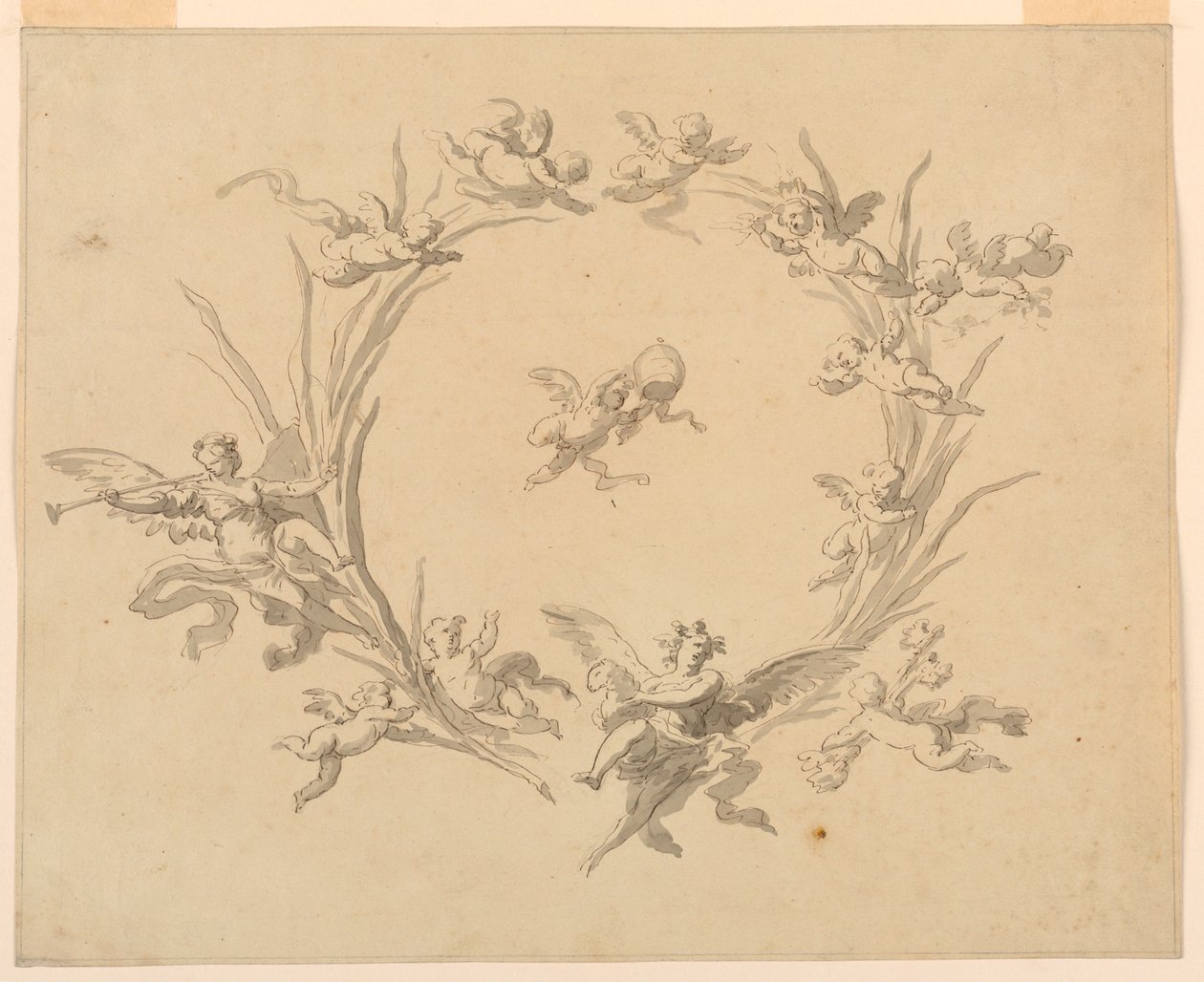 Studie til Fresco Decoration, Quirinal Palace, Rom af Francesco Manno
